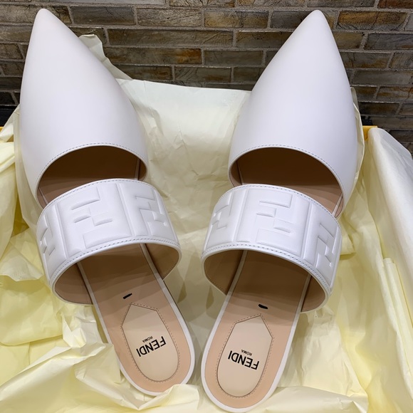 SOLD FENDI FF Flat Slide Mules - Picture 5 of 15